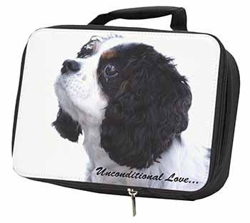 Tri-Col King Charles-With Love Black Insulated School Lunch Box/Picnic Bag