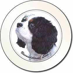 Tri-Col King Charles-With Love Car or Van Permit Holder/Tax Disc Holder