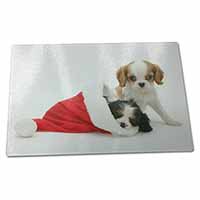 Large Glass Cutting Chopping Board Christmas King Charles