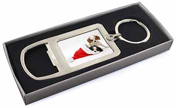 Christmas King Charles Chrome Metal Bottle Opener Keyring in Box