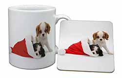 Christmas King Charles Mug and Coaster Set