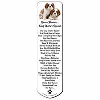 Blenheim King Charles Spaniels Bookmark, Book mark, Printed full colour