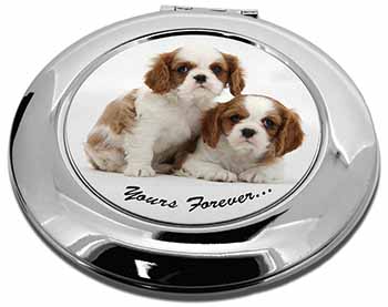 Blenheim King Charles Spaniels Make-Up Round Compact Mirror