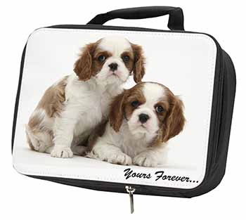 Blenheim King Charles Spaniels Black Insulated School Lunch Box/Picnic Bag