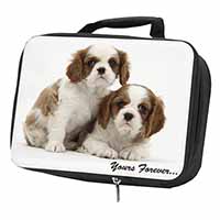 Blenheim King Charles Spaniels Black Insulated School Lunch Box/Picnic Bag