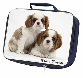 Blenheim King Charles Spaniels Navy Insulated School Lunch Box/Picnic Bag