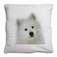 Samoyed Dog Soft White Velvet Feel Scatter Cushion