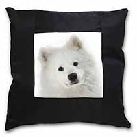 Samoyed Dog Black Satin Feel Scatter Cushion - Advanta Group®