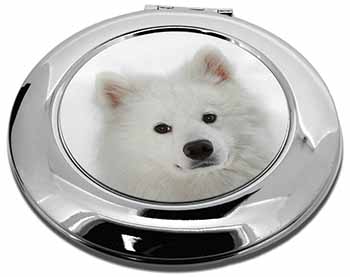 Samoyed Dog Make-Up Round Compact Mirror