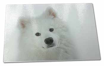 Large Glass Cutting Chopping Board Samoyed Dog