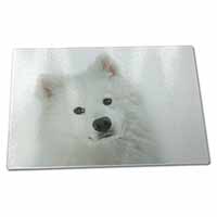 Large Glass Cutting Chopping Board Samoyed Dog