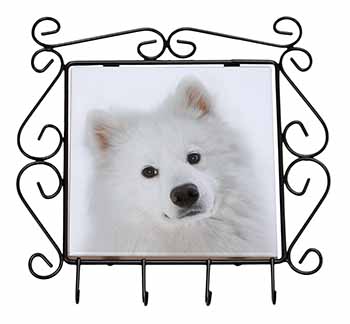 Samoyed Dog Wrought Iron Key Holder Hooks