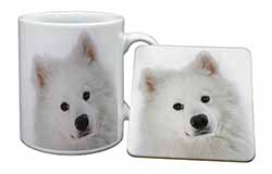 Samoyed Dog Mug and Coaster Set