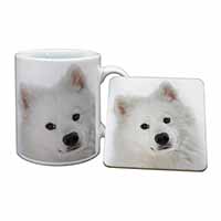 Samoyed Dog Mug and Coaster Set