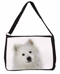 Samoyed Dog Large Black Laptop Shoulder Bag School/College