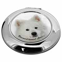Samoyed Dog with Love Make-Up Round Compact Mirror
