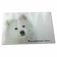 Large Glass Cutting Chopping Board Samoyed Dog with Love