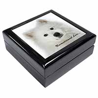 Samoyed Dog with Love Keepsake/Jewellery Box