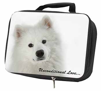 Samoyed Dog with Love Black Insulated School Lunch Box/Picnic Bag