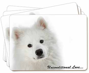 Samoyed Dog with Love Picture Placemats in Gift Box