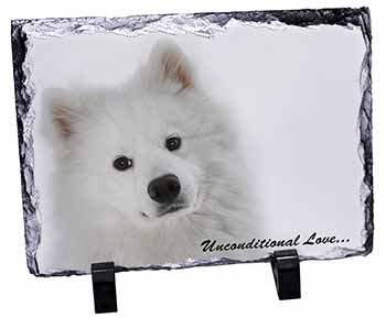 Samoyed Dog with Love, Stunning Photo Slate