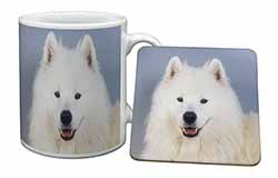 Samoyed Dog Mug and Coaster Set