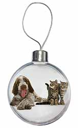 Italian Spinone Dog and Kittens Christmas Bauble