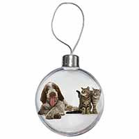 Italian Spinone Dog and Kittens Christmas Bauble