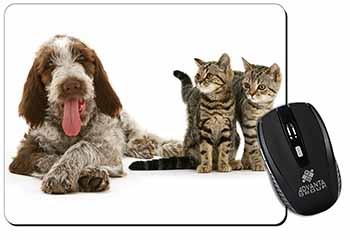 Italian Spinone Dog and Kittens Computer Mouse Mat