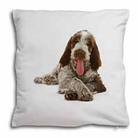 Italian Spinone Dog Soft White Velvet Feel Scatter Cushion