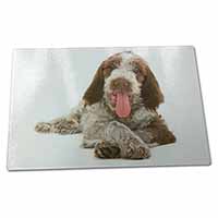 Large Glass Cutting Chopping Board Italian Spinone Dog