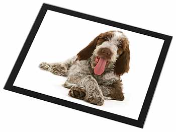 Italian Spinone Dog Black Rim High Quality Glass Placemat