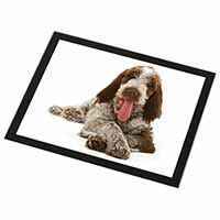 Italian Spinone Dog Black Rim High Quality Glass Placemat