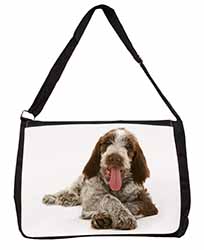 Italian Spinone Dog Large Black Laptop Shoulder Bag School/College