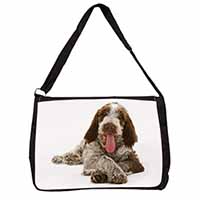 Italian Spinone Dog Large Black Laptop Shoulder Bag School/College