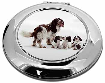 Springer Spaniel Dogs Make-Up Round Compact Mirror