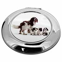 Springer Spaniel Dogs Make-Up Round Compact Mirror