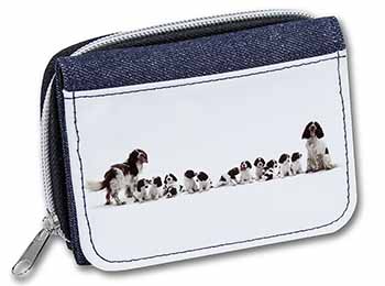 Springer Spaniel Dogs Unisex Denim Purse Wallet