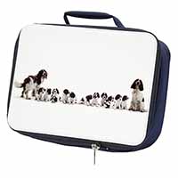 Springer Spaniel Dogs Navy Insulated School Lunch Box/Picnic Bag