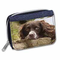 Springer Spaniel Dog Unisex Denim Purse Wallet