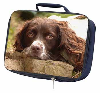 Springer Spaniel Dog Navy Insulated School Lunch Box/Picnic Bag