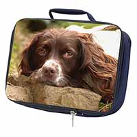 Springer Spaniel Dog Navy Insulated School Lunch Box/Picnic Bag
