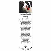 Springer Spaniel Dog and Flower Bookmark, Book mark, Printed full colour