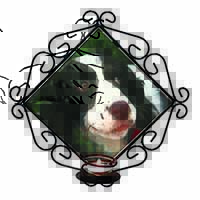 Springer Spaniel Dog and Flower Wrought Iron Wall Art Candle Holder