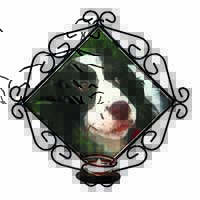 Springer Spaniel Dog and Flower Wrought Iron Wall Art Candle Holder