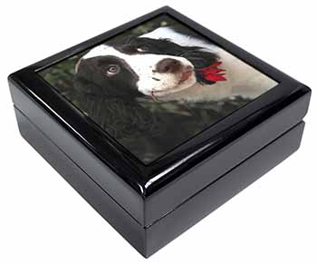 Springer Spaniel Dog and Flower Keepsake/Jewellery Box