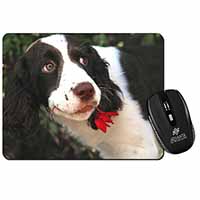 Springer Spaniel Dog and Flower Computer Mouse Mat