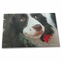 Large Glass Cutting Chopping Board Springer Spaniel Dog 