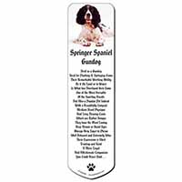 Black and White Springer Spaniel Bookmark, Book mark, Printed full colour