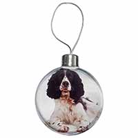 Black and White Springer Spaniel Christmas Bauble